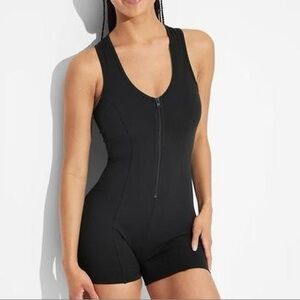 Women's Zip-Front ButterBliss Knit Romper - Medium